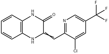 3-([3-CHLORO-5-(TRIFLUOROMETHYL)-2-PYRIDINYL]METHYLENE)-3,4-DIHYDRO-2(1H)-QUINOXALINONE 结构式