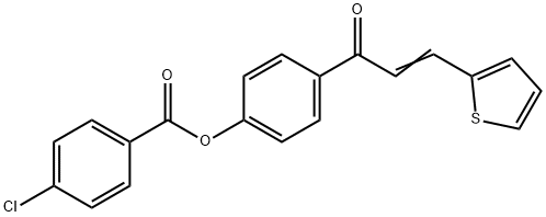 4-[3-(2-THIENYL)ACRYLOYL]PHENYL 4-CHLOROBENZENECARBOXYLATE 结构式