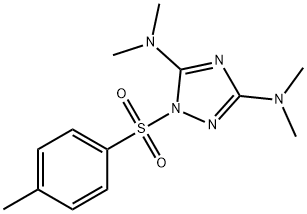 N-(3-(DIMETHYLAMINO)-1-[(4-METHYLPHENYL)SULFONYL]-1H-1,2,4-TRIAZOL-5-YL)-N,N-DIMETHYLAMINE 结构式