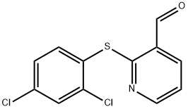 2-[(2,4-二氯苯基)巯基]吡啶-3-醛 结构式