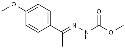 2-(1-(4-甲氧基苯基)亚乙基)肼-1-羧酸甲酯 结构式