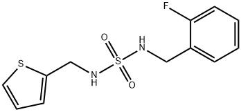 N-(2-FLUOROBENZYL)-N'-(2-THIENYLMETHYL)SULFAMIDE 结构式