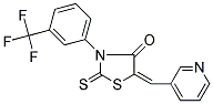 (5E)-5-(PYRIDIN-3-YLMETHYLENE)-2-THIOXO-3-[3-(TRIFLUOROMETHYL)PHENYL]-1,3-THIAZOLIDIN-4-ONE 结构式