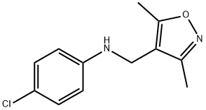 4-氯-N-((3,5-二甲基异噁唑-4-基)甲基)苯胺 结构式
