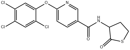 N-(2-Oxotetrahydro-3-thiophenyl)-6-(2,4,5-trichlorophenoxy)nicotinamide 结构式