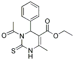 ETHYL 3-ACETYL-6-METHYL-4-PHENYL-2-THIOXO-1,2,3,4-TETRAHYDRO-5-PYRIMIDINECARBOXYLATE 结构式