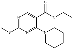2-(甲基磺胺基)-4-(哌啶-1-基)嘧啶-5-羧酸乙酯 结构式