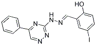 2-HYDROXY-5-IODOBENZALDEHYDE (5-PHENYL-1,2,4-TRIAZIN-3-YL)HYDRAZONE 结构式