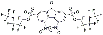 DI(2,2,3,3,4,4,5,5,5-NONAFLUOROPENTYL) 4,5-DINITRO-9-OXO-9H-2,7-FLUORENEDISULFONATE 结构式