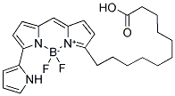 4,4-DIFLUORO-5-(2-PYRROLYL)-4-BORA-3A,4A-DIAZA-S-INDACENE-3-UNDECANOIC ACID 结构式