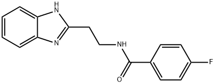 N-[2-(1H-BENZIMIDAZOL-2-YL)ETHYL]-4-FLUOROBENZAMIDE 结构式