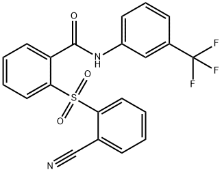 2-[(2-CYANOPHENYL)SULFONYL]-N-[3-(TRIFLUOROMETHYL)PHENYL]BENZENECARBOXAMIDE 结构式