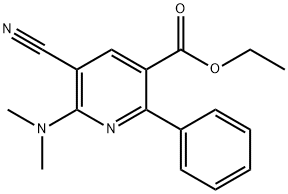 ETHYL 5-CYANO-6-(DIMETHYLAMINO)-2-PHENYLNICOTINATE 结构式