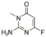 2-AMINO-3-METHYL-6-FLUOROPYRIMIDIN-4-ONE 结构式