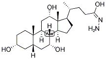 5-beta-Cholanic acid-3-alpha, 7-alpha, 12-alpha-triol hydrazide 结构式