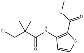 3-(3-氯-2,2-二甲基丙酰胺基)噻吩-2-羧酸甲酯 结构式