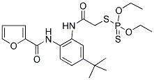 N2-[4-(TERT-BUTYL)-2-((2-[(DIETHOXYPHOSPHOROTHIOYL)SULFANYL]ACETYL)AMINO)PHENYL]-2-FURAMIDE 结构式