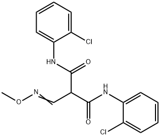 N1,N3-BIS(2-CHLOROPHENYL)-2-[(METHOXYIMINO)METHYL]MALONAMIDE 结构式