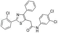 2-[2-(2-CHLOROPHENYL)-4-PHENYL-1,3-THIAZOL-5-YL]-N-(3,4-DICHLOROPHENYL)ACETAMIDE 结构式