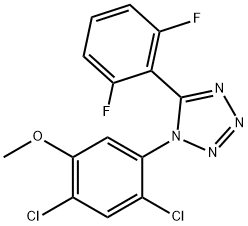 1-(2,4-DICHLORO-5-METHOXYPHENYL)-5-(2,6-DIFLUOROPHENYL)-1H-1,2,3,4-TETRAAZOLE 结构式