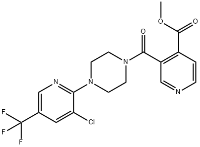 METHYL 3-((4-[3-CHLORO-5-(TRIFLUOROMETHYL)-2-PYRIDINYL]PIPERAZINO)CARBONYL)ISONICOTINATE 结构式