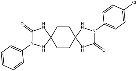 2-(4-CHLOROPHENYL)-10-PHENYL-1,2,4,9,10,12-HEXAAZADISPIRO[4.2.4.2]TETRADECANE-3,11-DIONE 结构式