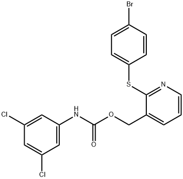 (2-[(4-BROMOPHENYL)SULFANYL]-3-PYRIDINYL)METHYL N-(3,5-DICHLOROPHENYL)CARBAMATE 结构式