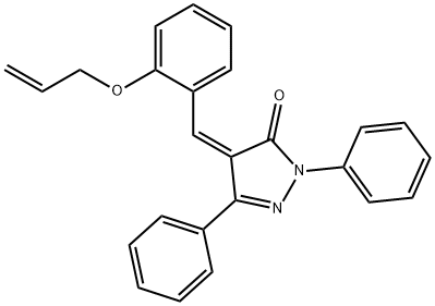 4-([2-(ALLYLOXY)PHENYL]METHYLENE)-2,5-DIPHENYL-2,4-DIHYDRO-3H-PYRAZOL-3-ONE 结构式