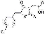 [(5Z)-5-(4-CHLOROBENZYLIDENE)-4-OXO-2-THIOXO-1,3-THIAZOLIDIN-3-YL]ACETIC ACID 结构式