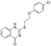 2-([2-(4-CHLOROPHENOXY)ETHYL]THIO)QUINAZOLIN-4(1H)-ONE 结构式