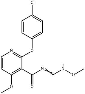2-(4-CHLOROPHENOXY)-4-METHOXY-N-[(METHOXYIMINO)METHYL]NICOTINAMIDE 结构式