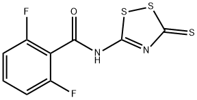 2,6-DIFLUORO-N-(3-THIOXO-3H-1,2,4-DITHIAZOL-5-YL)BENZENECARBOXAMIDE 结构式