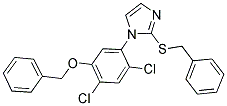 1-[5-(BENZYLOXY)-2,4-DICHLOROPHENYL]-2-(BENZYLSULFANYL)-1H-IMIDAZOLE 结构式