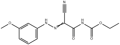 ETHYL N-(2-CYANO-2-[2-(3-METHOXYPHENYL)HYDRAZONO]ACETYL)CARBAMATE 结构式