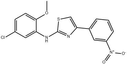 (5-Chloro-2-methoxyphenyl)(4-(3-nitrophenyl)(2,5-thiazolyl))amine 结构式