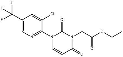 ETHYL 2-[3-[3-CHLORO-5-(TRIFLUOROMETHYL)-2-PYRIDINYL]-2,6-DIOXO-3,6-DIHYDRO-1(2H)-PYRIMIDINYL]ACETATE 结构式