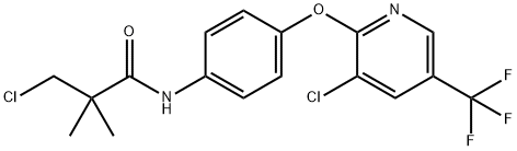 3-CHLORO-N-(4-([3-CHLORO-5-(TRIFLUOROMETHYL)-2-PYRIDINYL]OXY)PHENYL)-2,2-DIMETHYLPROPANAMIDE 结构式