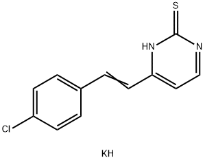 POTASSIUM 4-(4-CHLOROSTYRYL)-2-PYRIMIDINETHIOLATE 结构式