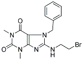 7-BENZYL-8-[(2-BROMOETHYL)AMINO]-1,3-DIMETHYL-2,3,6,7-TETRAHYDRO-1H-PURINE-2,6-DIONE 结构式