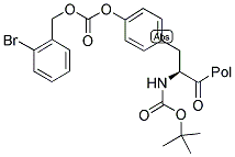 BOC-O-(2-溴-Z)-L-酪氨酸键合 PAM 树脂 结构式