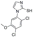 1-(2,4-DICHLORO-5-METHOXYPHENYL)-1H-IMIDAZOL-2-YLHYDROSULFIDE 结构式