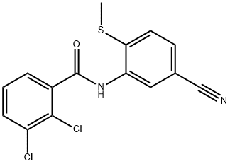 2,3-DICHLORO-N-[5-CYANO-2-(METHYLSULFANYL)PHENYL]BENZENECARBOXAMIDE 结构式