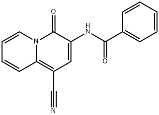 N-(1-CYANO-4-OXO-4H-QUINOLIZIN-3-YL)BENZENECARBOXAMIDE 结构式