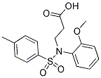 3-[(2-METHOXYPHENYL)[(4-METHYLPHENYL)SULFONYL]AMINO]PROPANOIC ACID 结构式