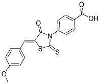 4-[(5Z)-5-(4-Methoxybenzylidene)-4-oxo-2-thioxo-1,3-thiazolidin-3-yl]benzoic acid 结构式
