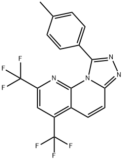 9-(4-METHYLPHENYL)-2,4-BIS(TRIFLUOROMETHYL)[1,2,4]TRIAZOLO[4,3-A][1,8]NAPHTHYRIDINE 结构式