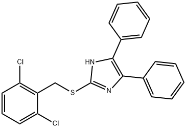 2,6-DICHLOROBENZYL 4,5-DIPHENYL-1H-IMIDAZOL-2-YL SULFIDE 结构式