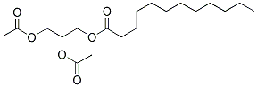 二乙酰基月桂酰甘油(俗称)[增塑剂] 结构式