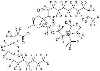 1,2-DIMYRISTOYL-D54-SN-GLYCEROL-3-PHOSPHOCHOLINE-1,1,2,2-D4-N,N,N-TRIMETHYL-D9 结构式