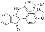 2-Benzo[d]1,3-dioxolen-5-yl-3-((4-bromophenyl)amino)inden-1-one 结构式